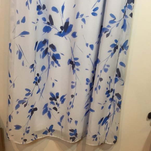 Nine West floral womens front slit dress half sleeve size 10 elastic waist NWOT - Picture 6 of 8